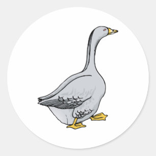 Sticker Rond Goose gris