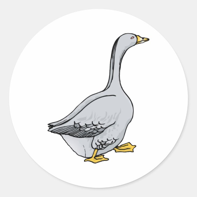 Sticker Rond Goose gris (Devant)