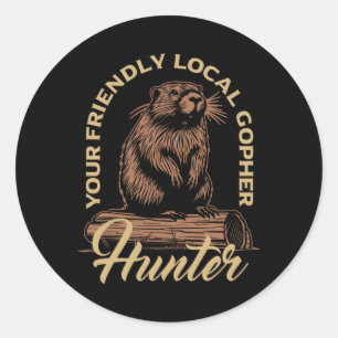 Sticker Rond Gopher Hunter Équipement Équipement Essentiels Gop