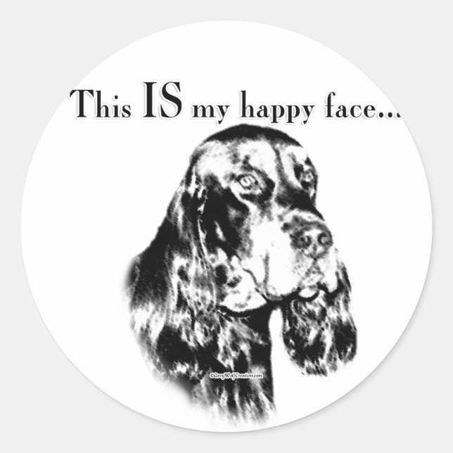 Sticker Rond Gordon Happy Face (Devant)