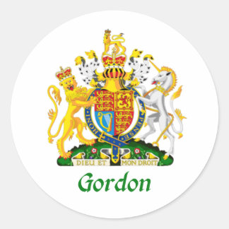 Sticker Rond Gordon Shield de Grande-Bretagne