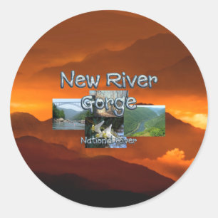 Sticker Rond Gorge de la nouvelle rivière ABH