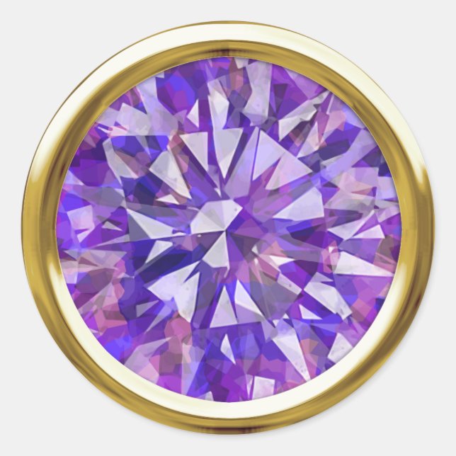 Sticker Rond Gorgey Gem Purples (Devant)