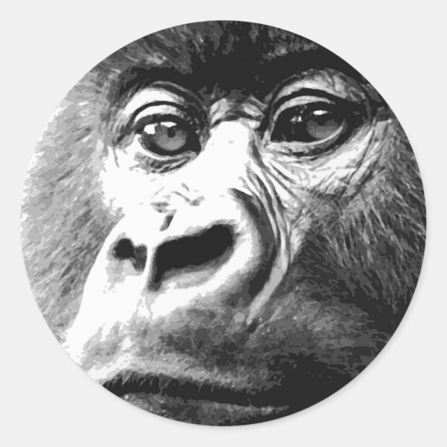 Sticker Rond Gorilla (Devant)