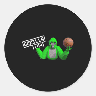 Sticker Rond Gorilla Tag Vr Gamer Pour Enfants Bysketbyll