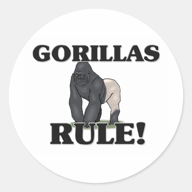 STICKER ROND GORILLAS ! (Devant)