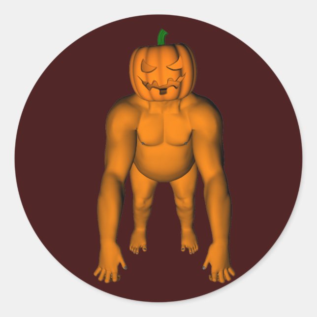 Sticker Rond Gorille d'Halloween (Devant)