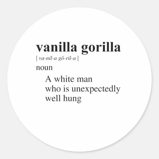 STICKER ROND GORILLE VANILLE (Devant)