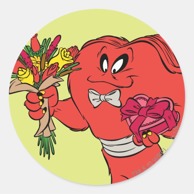 Sticker Rond Gossamer avec rose (Devant)