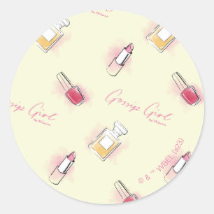 Sticker Rond Gossip Girl Lipstick & Motif de parfum