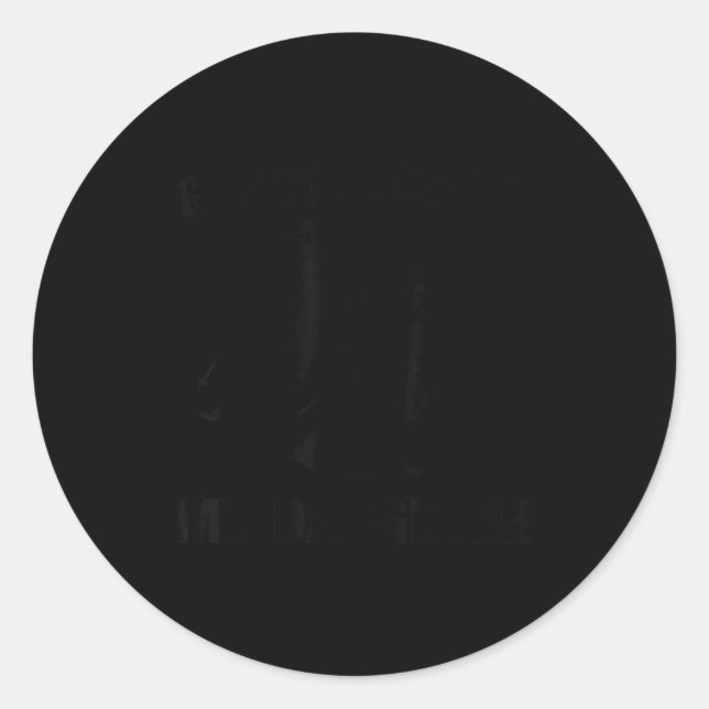 Sticker Rond Got Ped By My Daughter Funny Skiing Family  (Devant)