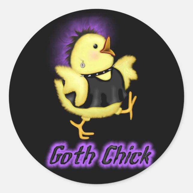 Sticker Rond Goth Chick (Devant)