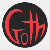 Goth (Lettres Pointées) (Rouge)