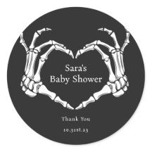 Goth minimal Squelette mains Baby shower Favoriser
