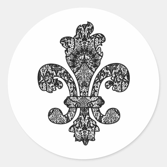 Sticker Rond Goth noir et blanc (Devant)
