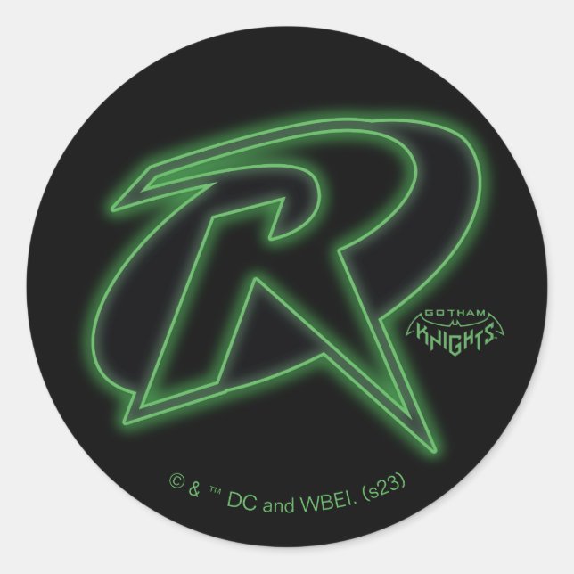 Sticker Rond Gotham Knights Robin Logo (Devant)