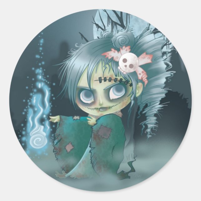 Sticker Rond Gothic Dead (Devant)