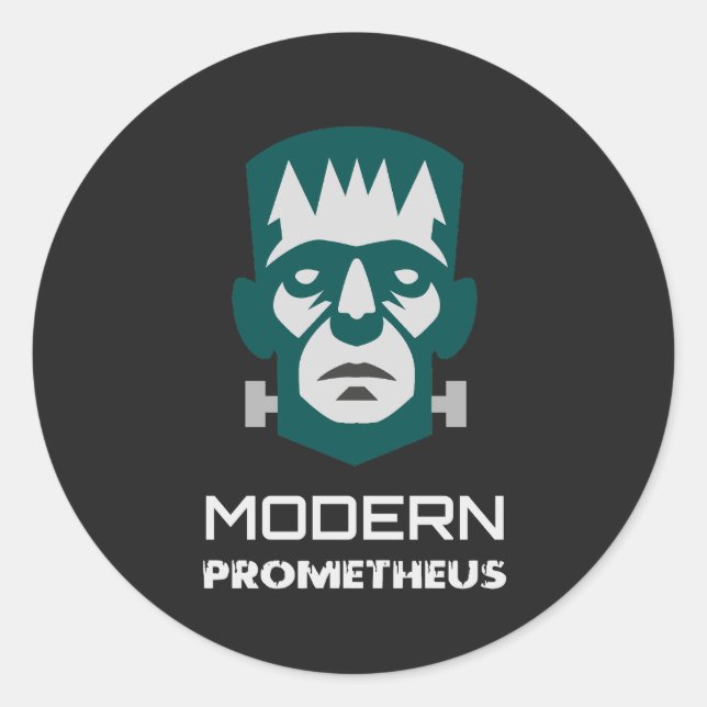 Sticker Rond Gothic Horror Monster Dark Fantasy (Devant)
