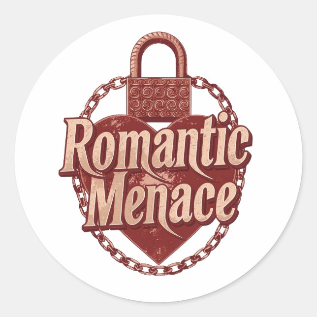 Sticker Rond Gothic Romance Anti-Valentine Saying (Devant)