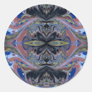 Sticker Rond Gothique amusant à thème noir et jaune