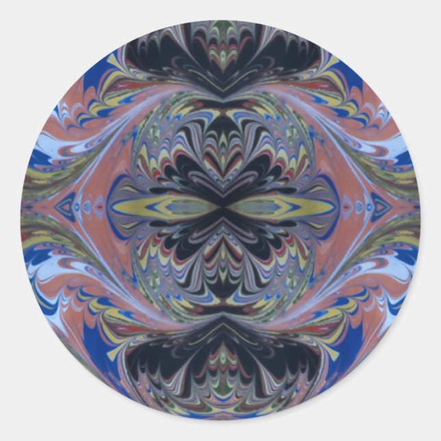 Sticker Rond Gothique amusant à thème noir et jaune (Devant)