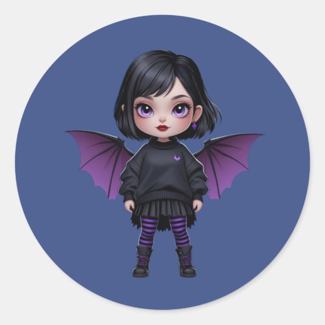 Sticker Rond Gothique Batgirl (Devant)