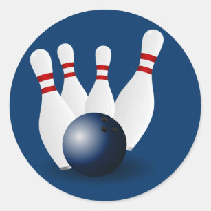 Sticker Rond Goupilles et boule de bowling