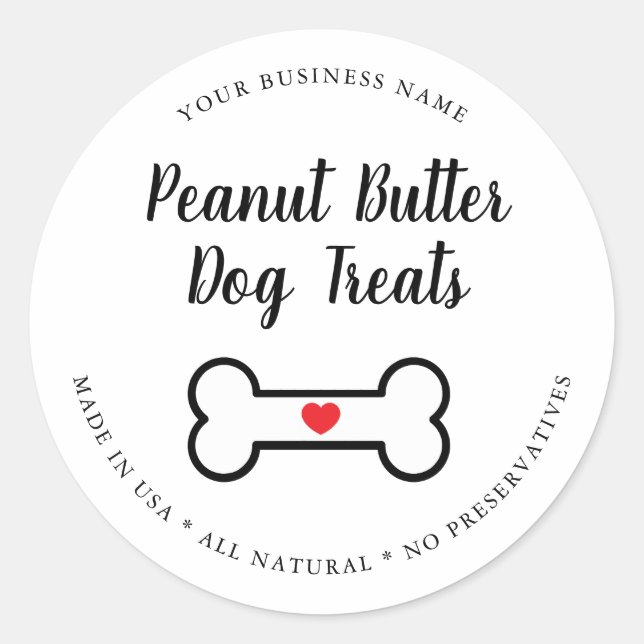 Sticker Rond Gourmande Naturelle Treat Chien (Devant)