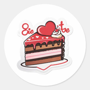 Sticker Rond Goûtez l'Amour dans Chaque Bouchée