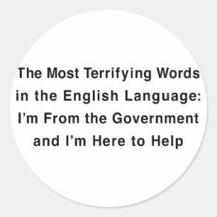 Sticker Rond Gouvernement terrifiant