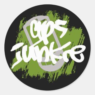 Sticker Rond GPS Junkie