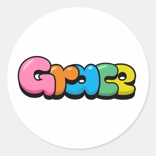 Sticker Rond Grâce (Devant)