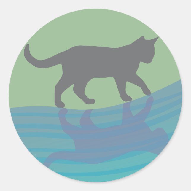 Sticker Rond Grace de la rivière (Devant)