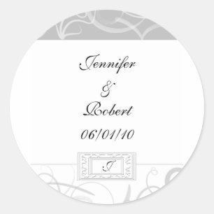 Sticker Rond Grace : Flèches dramatiques en gris et blanc