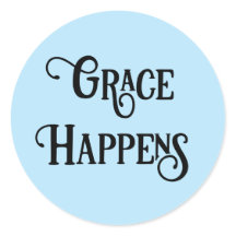 Grace Happens, type optimiste, arrière - plan bleu
