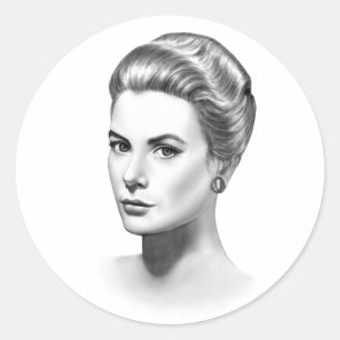 Sticker Rond Grace Kelly
