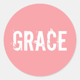 Sticker Rond Grace rose