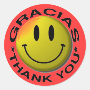 Sticker Rond Gracias Merci