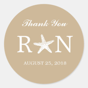 Sticker Rond Gracity Starfish   MARIAGE