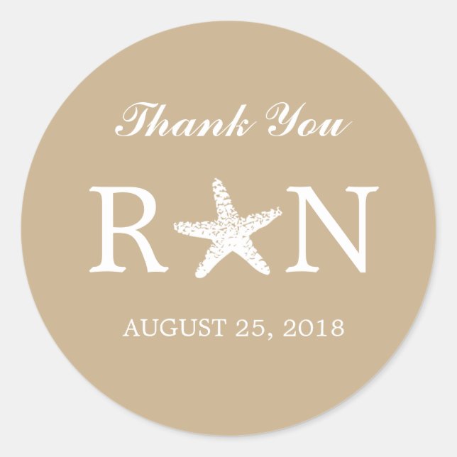 Sticker Rond Gracity Starfish | MARIAGE (Devant)