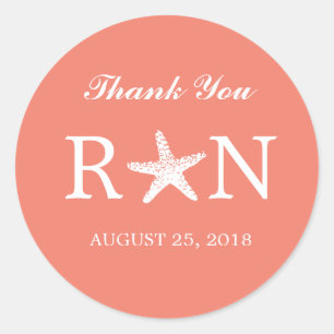 Sticker Rond Gracity Starfish   MARIAGE