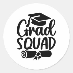 Sticker Rond Grad Squad Cl De 2025 Graduation