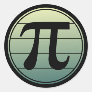 Sticker Rond Gradient   Happy Pi Day Math