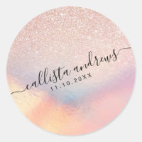Gradient holographique de Rose Gold Glitter Irides