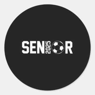 Sticker Rond Graduate Cl De 2025 Joueur De Soccer Senior Gradua