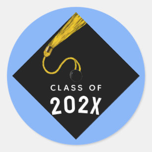 Sticker Rond Graduation 2025 Bleu