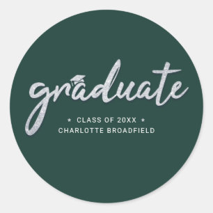 Sticker Rond Graduation 2025 Script Graduate
