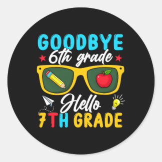 Sticker Rond Graduation Bye 6E Année Bonjour 7E Année Retour À 