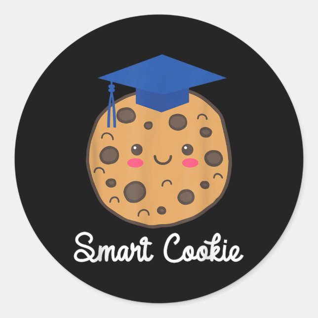 Sticker Rond Graduation Cl De 2025 Smart Cookie Graduation Grad (Devant)