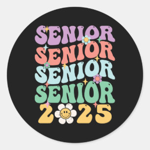 Sticker Rond Graduation Cl Of 2025 Senior 2025